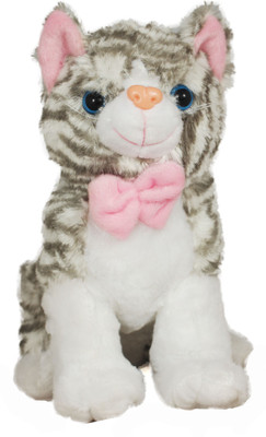 

Tickles Cute Happy Kitten - 20 cm(Grey)