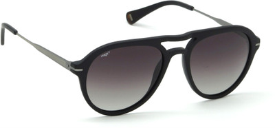 Image Aviator, Round Sunglasses(Black)