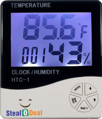 Stealodeal Digital White, Black Clock