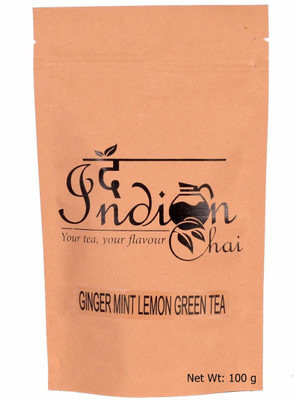 The Indian Chai Ginger Mint Lemon Green Tea Ginger, Mint, Lemon Grass Green Tea Vacuum Pack(100 g) The Indian Chai Ginger Mint Lemon Green Tea Ginger, Mint, Lemon Grass Green Tea Vacuum Pack(100 g)
