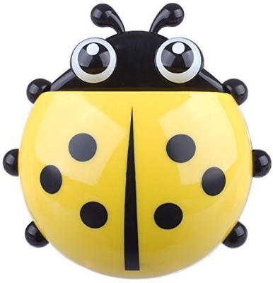 

ShopAis Insect Brush Holder Plastic Toothbrush Holder(Yellow, Wall Mount)