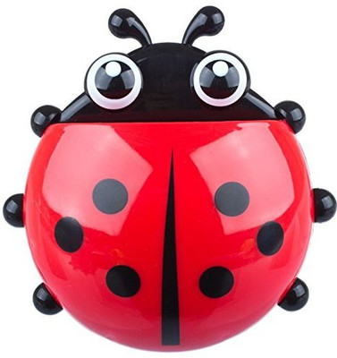 

ShopAis Insect Brush Holder Plastic Toothbrush Holder(Red, Wall Mount)