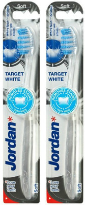 

Jordan Target White Soft Toothbrush(Pack of 2)