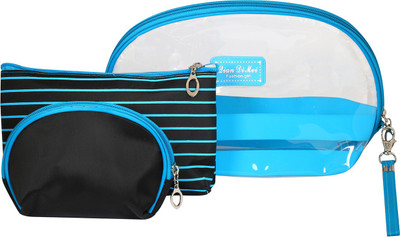 

PACSUN Cosmetic Pouch(Blue), Black;sky blue