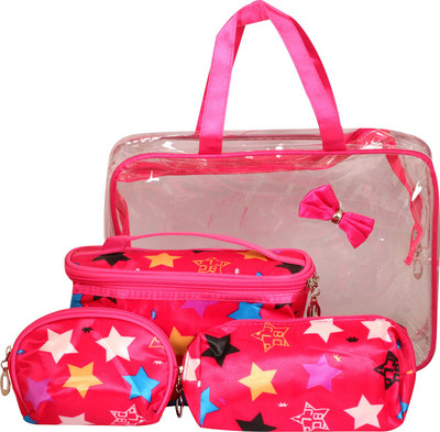 

PACSUN Cosmetic Pouch(Pink), Pink;transparent