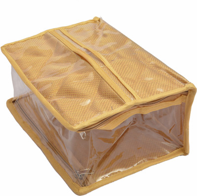

K&P Large New Designer Semi-transparent Makeup Box Makeup and Jewellery Vanity Box(Multicolor)