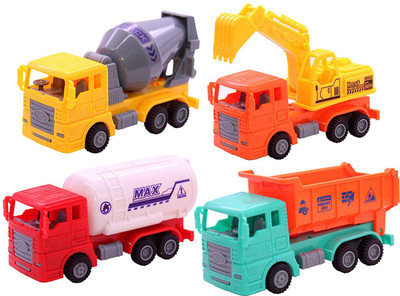 

Smiles Creation Little Transport Construction Truck Set Toys for Kids- Set of 4(Multicolor)