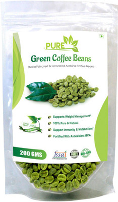 

Simply Herbal Green Coffee Beans for Weight Loss 200gm, Arabica Grade "A" Coffee Beans, Decaffeinated contains Chlorogenic Acid (CGA)(200 g)