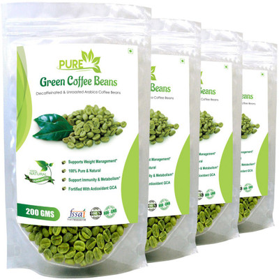 

Simply Herbal Green Coffee Beans for Weight Loss 225gm, Arabica Grade "A" Coffee Beans, Decaffeinated contains Chlorogenic Acid (CGA)(800 g)