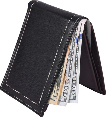 

Accezory Men Black Genuine Leather Wallet(9 Card Slots), Black;brown