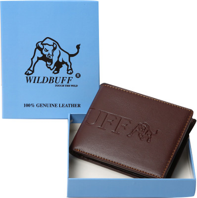 

Wild Buff Men Brown Genuine Leather Wallet(4 Card Slots)