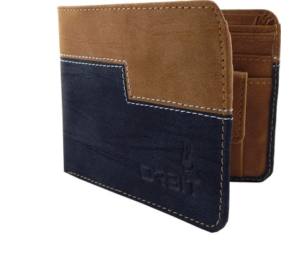

Orbit Men Tan, Black Genuine Leather, Fabric Wallet(6 Card Slots), Black;tan