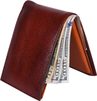 

Accezory Men Maroon Genuine Leather Wallet(6 Card Slots), Maroon;tan_1