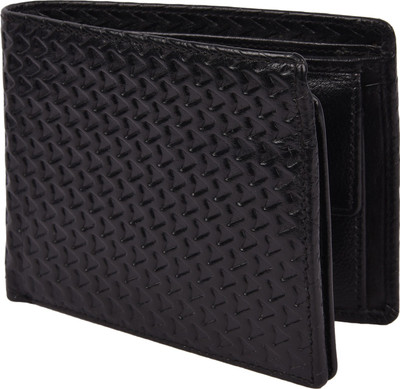 

MOBIPHONICS Men Black Genuine Leather Wallet(10 Card Slots)