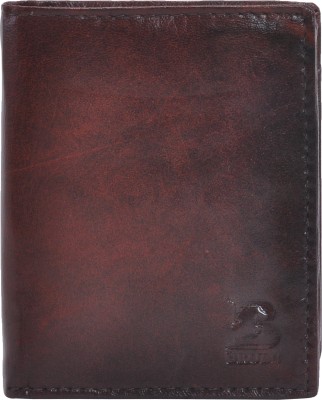 

BRULE Men Brown Genuine Leather Wallet(7 Card Slots)