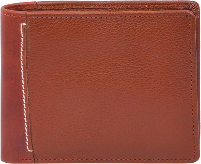 Deparq Men Tan Genuine Leather Wallet(8 Card Slots)