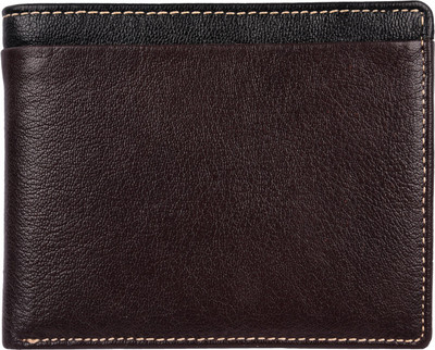 

Accezory Men Brown Genuine Leather Wallet(7 Card Slots), Brown;black