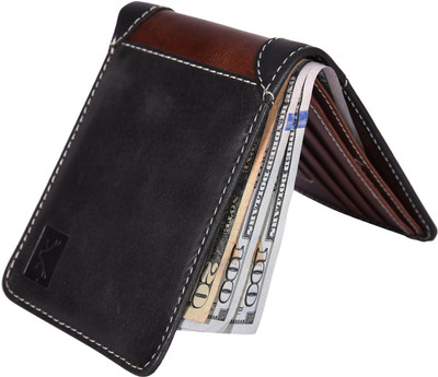 

Accezory Men Black Genuine Leather Wallet(4 Card Slots)