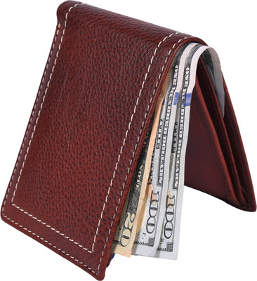 

Accezory Men Maroon Genuine Leather Wallet(9 Card Slots)