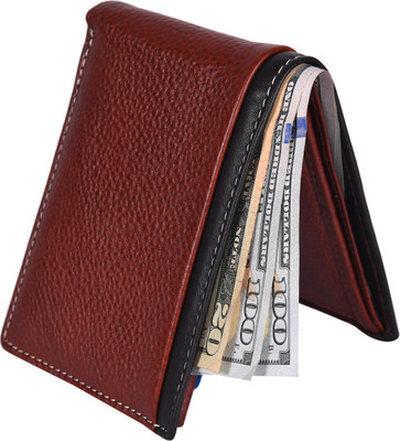 

Accezory Men Maroon Genuine Leather Wallet(7 Card Slots)