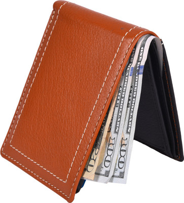 

Accezory Men Tan Genuine Leather Wallet(9 Card Slots), Tan;black