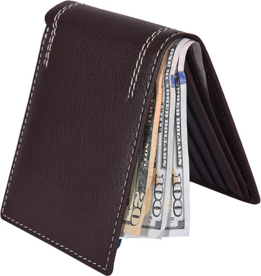 

Accezory Men Brown Genuine Leather Wallet(16 Card Slots)