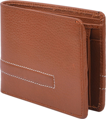 

Chappie Moustache Men Tan Genuine Leather Wallet(11 Card Slots)