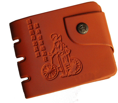 

Peacock Mundkar Boys Tan Fabric, Artificial Leather Wallet(4 Card Slots)