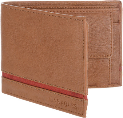 MARKQUES Men Tan Artificial Leather Wallet(6 Card Slots)