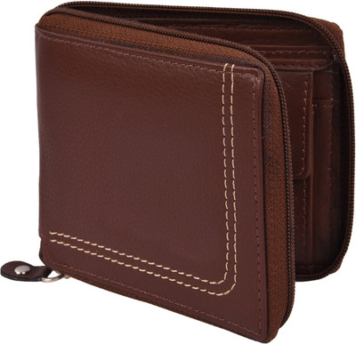 

Bizarre Kraftz Men Brown Genuine Leather Wallet(5 Card Slots), Brbr