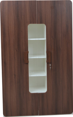 

Crystal Furnitech scion Engineered Wood 2 Door Wardrobe(Finish Color - Frosty White & Walnut)