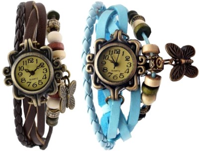 BROSIS DEAL Combo-dori-Brown-Sky Blue Watch  - For Women   Watches  (brosis deal)