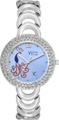 Youth Club RDM-176BLU Royal Studded Case Watch  - For Women   Watches  (Youth Club)