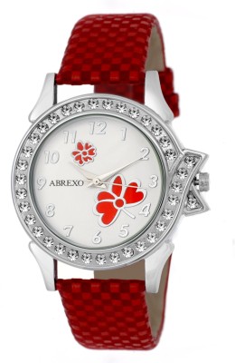 Abrexo Abx-5009RED Crystal Studded Watch  - For Girls   Watches  (Abrexo)
