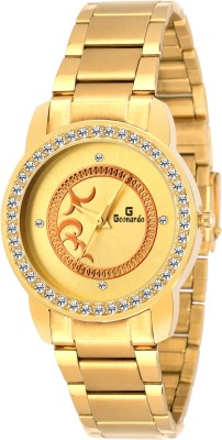Geonardo GDW016 Princess Golden Dial Chain Watch  - For Women   Watches  (Geonardo)