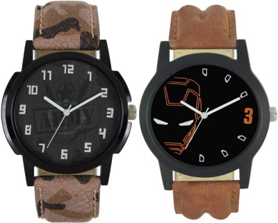 Shivam Retail SR-02 003-004 Stylish And Attractive Pure Leather Army Look Watch  - For Men   Watches  (Shivam Retail)