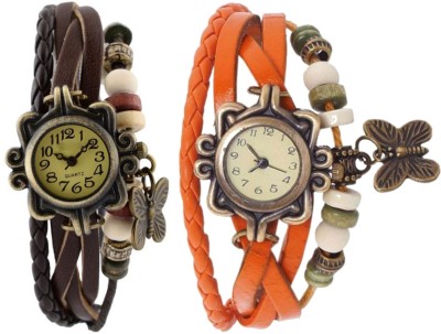 BROSIS DEAL Combo-dori-Brown-Orange Watch  - For Women   Watches  (brosis deal)