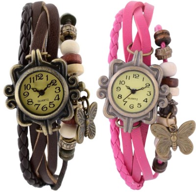 BROSIS DEAL Combo-dori-Brown-Pink Watch  - For Women   Watches  (brosis deal)