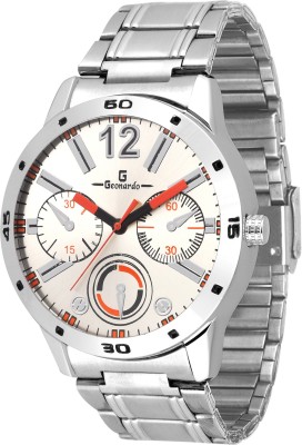Geonardo GDM036 White N Orange Dial Chain Watch  - For Men   Watches  (Geonardo)