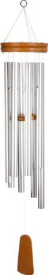 

WindSong Bells and Chimes Code-5 Aluminium, Wooden Windchime(24 inch, Silver)