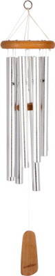

WindSong Bells and Chimes Code-3 Aluminium, Wooden Windchime(15 inch, Silver)