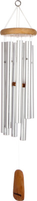 

WindSong Bells and Chimes Code-4 Aluminium, Wooden Windchime(15 inch, Silver)