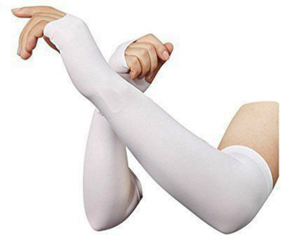 

BLOOMUN Nylon Arm Sleeve For Men & Women(Free, White)
