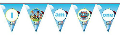 

PARTY PROPZ AGE BUNTING ONE SET OF 1/PAW PATROL BIRTHDAY DECORATION/PAW PATROL PARTY SUPPLIES Pennant Banner(8 ft, Pack of 1)
