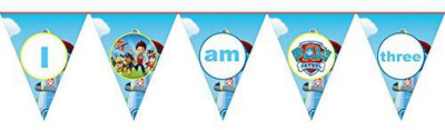 

PARTY PROPZ AGE BUNTING THREE /PAW PATROL BIRTHDAY DECORATION/ PAW PATROL PARTY SUPPLIES Pennant Banner(8 ft, Pack of 1)