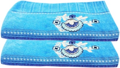 Space Fly Embroidered Cotton 400 GSM Hand Towel Set(Pack of 2)