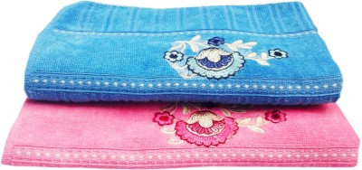 Space Fly Embroidered Cotton 400 GSM Hand Towel Set(Pack of 2)