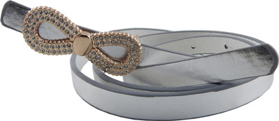 

ELS Women Casual, Party White, Black Artificial Leather, Synthetic Belt, Black;white