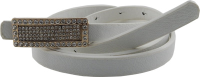 

ELS Women Casual, Party White Artificial Leather, Synthetic Belt