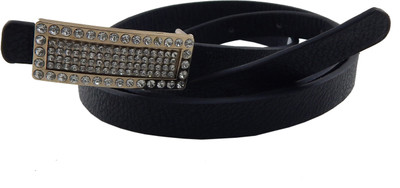 

ELS Women Casual, Party Black Artificial Leather, Synthetic Belt